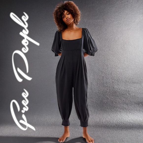 FREE PEOPLE Lotta Love black romper jumpsuit|XS - Picture 2 of 8